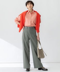 23区 S 【洗える】スラブツイルストレッチ ワイド パンツ