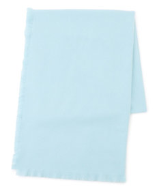 23区 ピュアカシミヤ フリンジ ストール スカイブルー系