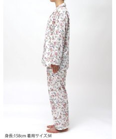 WACOAL ワコール_リラックス＆スリープ パジャマ 綿100%(本体) サテン 長袖 長ズボン ミントン レディース NDX555 /ワコール