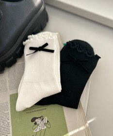 WEGO メローリボンクルーソックス