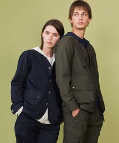 JOSEPH ABBOUD MOUNTAIN 【軽量】ハイパワーストレッチカルゼ ノーカラーアウトドアブルゾン