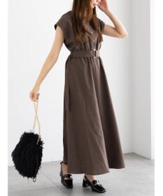 Te chichi リネンライクウエストマークワンピース