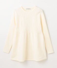 ANY リブコンビペプラムニット