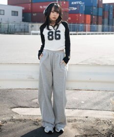 WEGO サイドドロストキーネックロンT