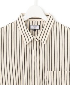 J.PRESS YORK STREET 【WOMEN】コットンタイプライター バックドレープブラウス