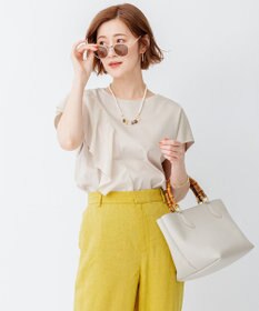 23区 シアーフリルジャージー ラッフル カットソー