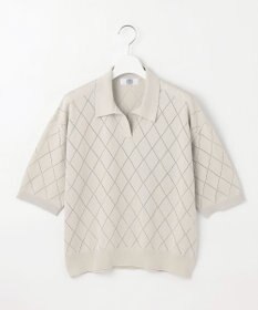 J.PRESS LADIES 【洗える・抗菌防臭】COTTON POLYESTER ポロ ニット