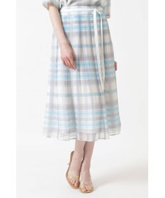 DAKS 50th アニバーサリーチェック シフォン レイヤードスカート