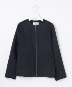 J.PRESS LADIES L ウールナイロンリバー ノーカラー コート