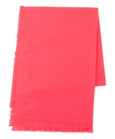 23区 ピュアカシミヤ フリンジ ストール オレンジ系