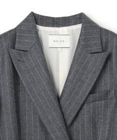 BEIGE， DELAND / ウールピンストライプダブルジャケット