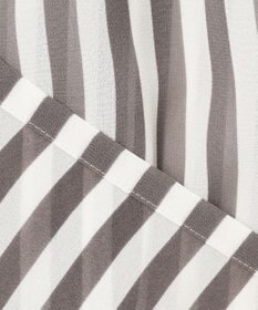 23区 L 【WEB&一部店舗限定/洗える】ストライププリント シフォン ブラウス