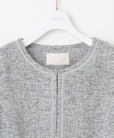 ANY SIS ミニライトボーダー ノーカラージャケット