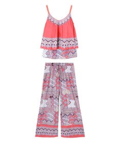 San-ai Resort（三愛水着楽園） ロングパンツセット水着　9M・11L　【Coral veil（コーラルヴェール）】