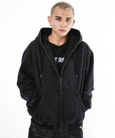 WEGO 【ユニセックス着用ITEM】フードデニムブルゾン
