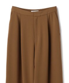 BEIGE， GYPSUM / シルキータッチ セミワイドタックパンツ