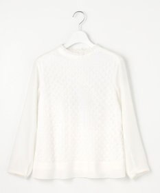 J.PRESS LADIES パウダリーツイルレースコンビ カットソー