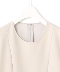 ICB L 【洗える】ミリオーネダンボールニット ペプラムブラウス