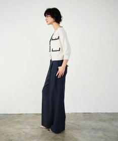 GRACE CONTINENTAL バイカラールーズニットカーディガン