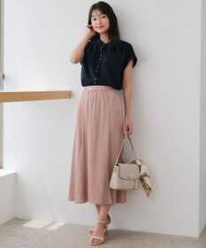 ANY SIS L 【洗える】ダブルボタンフレンチスリーブ ブラウス