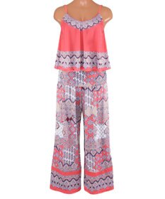 San-ai Resort（三愛水着楽園） ロングパンツセット水着　9M・11L　【Coral veil（コーラルヴェール）】