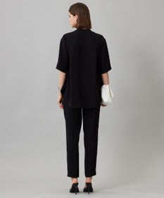 ICB 【UVカット・防シワ・洗える】ライトダブルクロス ドロストパンツ