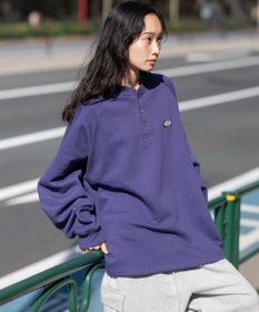 WEGO 【ユニセックス着用ITEM/MLサイズ展開/裏起毛】ショートドロストヘンリーネックプルオーバー