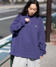 WEGO 【ユニセックス着用ITEM/MLサイズ展開/裏起毛】ショートドロストヘンリーネックプルオーバー