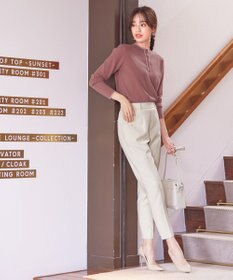 Tiaclasse 【洗える】配色ボタンニットトップス