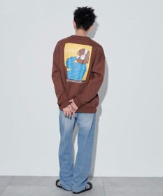 WEGO 【ユニセックス着用ITEM】ガールイラストグラフィックプルオーバー