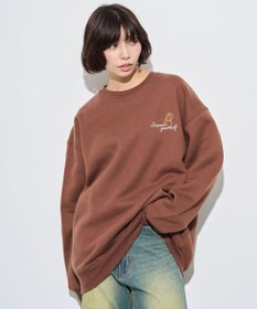 WEGO 【ユニセックス着用ITEM】ガールイラストグラフィックプルオーバー