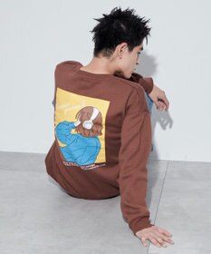 WEGO 【ユニセックス着用ITEM】ガールイラストグラフィックプルオーバー