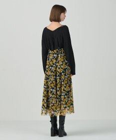 GRACE CONTINENTAL フラワーチュールプリントキャミワンピース