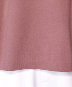 Tiaclasse 【洗える】配色ボタンニットトップス