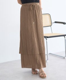 earth music&ecology プリーツレイヤードライクスカート