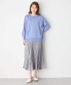 ANY L 【ウエストゴム】シャイニーギャザースカート