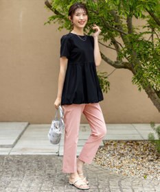 ANY SIS 【ストレッチ・接触冷感・撥水・UVカット・洗える】エアリーストレッチ テーパードパンツ