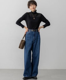 23区 L 【洗える】チュールフライス シアーハイネック カットソー