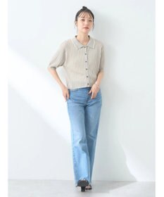 earth music&ecology ラインポロニットカーディガン