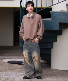 WEGO 【ユニセックス着用ITEM】バルーンクロップドプルオーバー