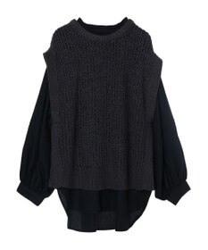 AMERICAN HOLIC ＳＥＴ　ボリュームスリーブシャツ＋ニットベスト