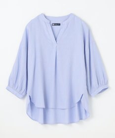 ANY L 【手洗い可能】ヨーロピアンリネンスキッパーネックブラウス