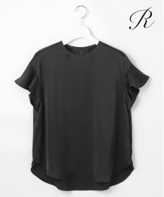 23区 S 【R(アール)】トリアセサテン フリルスリーブ ブラウス