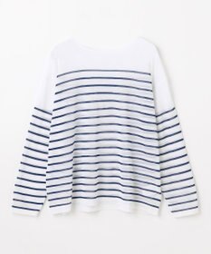 ANY L 【手洗い可/アンチピリング】シアーバスクボーダーニット