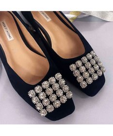 MODE ET JACOMO <MODE ET JACOMO>アシンメトリービジューフラットパンプス