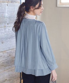 Tiaclasse 【新色追加・洗える】重ねヘムタックブラウス