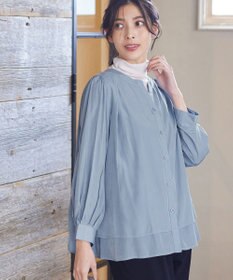 Tiaclasse 【新色追加・洗える】重ねヘムタックブラウス