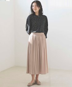 組曲 L ドットジョーゼットプリント ブラウス