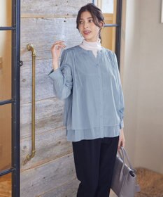 Tiaclasse 【新色追加・洗える】重ねヘムタックブラウス