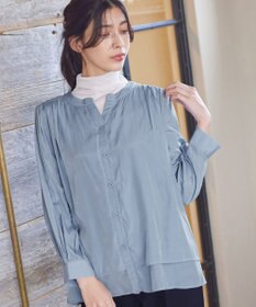 Tiaclasse 【新色追加・洗える】重ねヘムタックブラウス